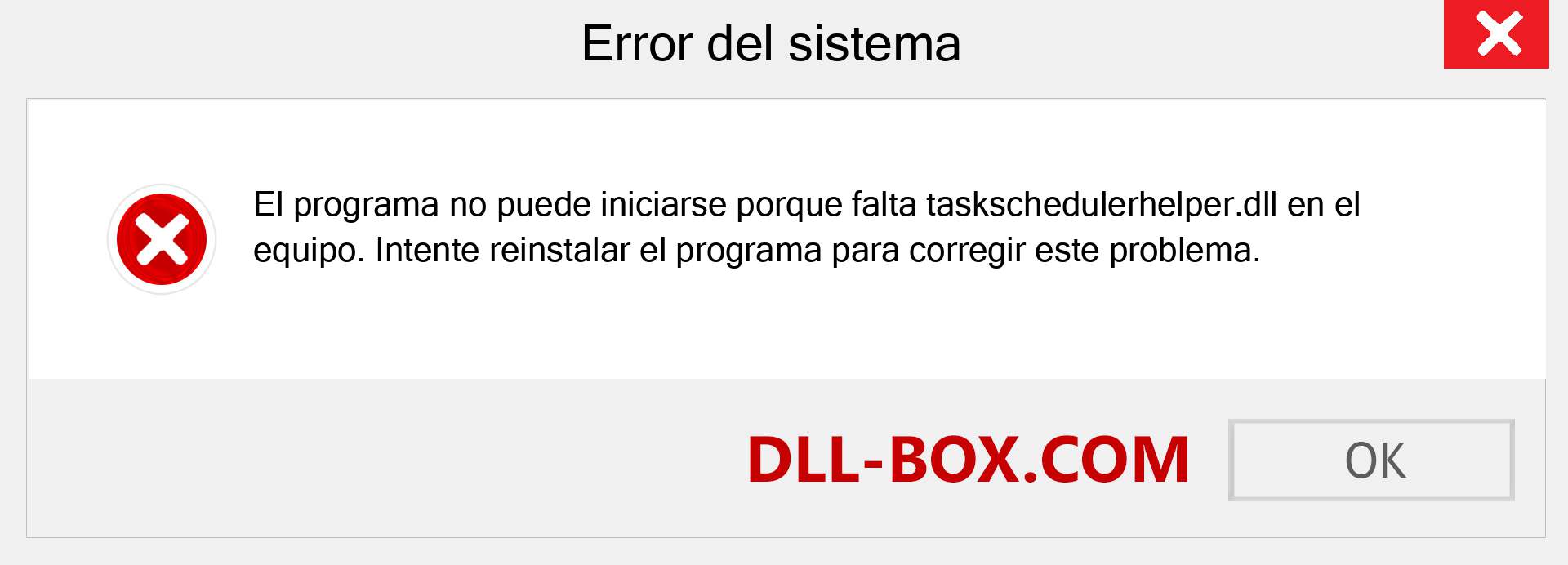 ¿Falta el archivo taskschedulerhelper.dll ?. Descargar para Windows 7, 8, 10 - Corregir taskschedulerhelper dll Missing Error en Windows, fotos, imágenes