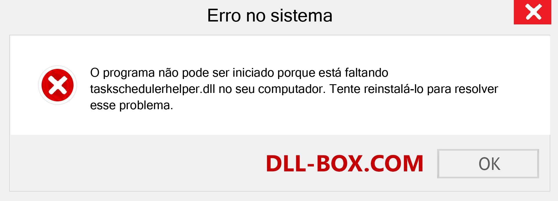 Arquivo taskschedulerhelper.dll ausente ?. Download para Windows 7, 8, 10 - Correção de erro ausente taskschedulerhelper dll no Windows, fotos, imagens